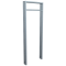 Lean-on hoop made of steel tube | Square tube, 80 x 20 mm | with cross bar (small distance) | total width: 450 mm | hot-dip galvanized